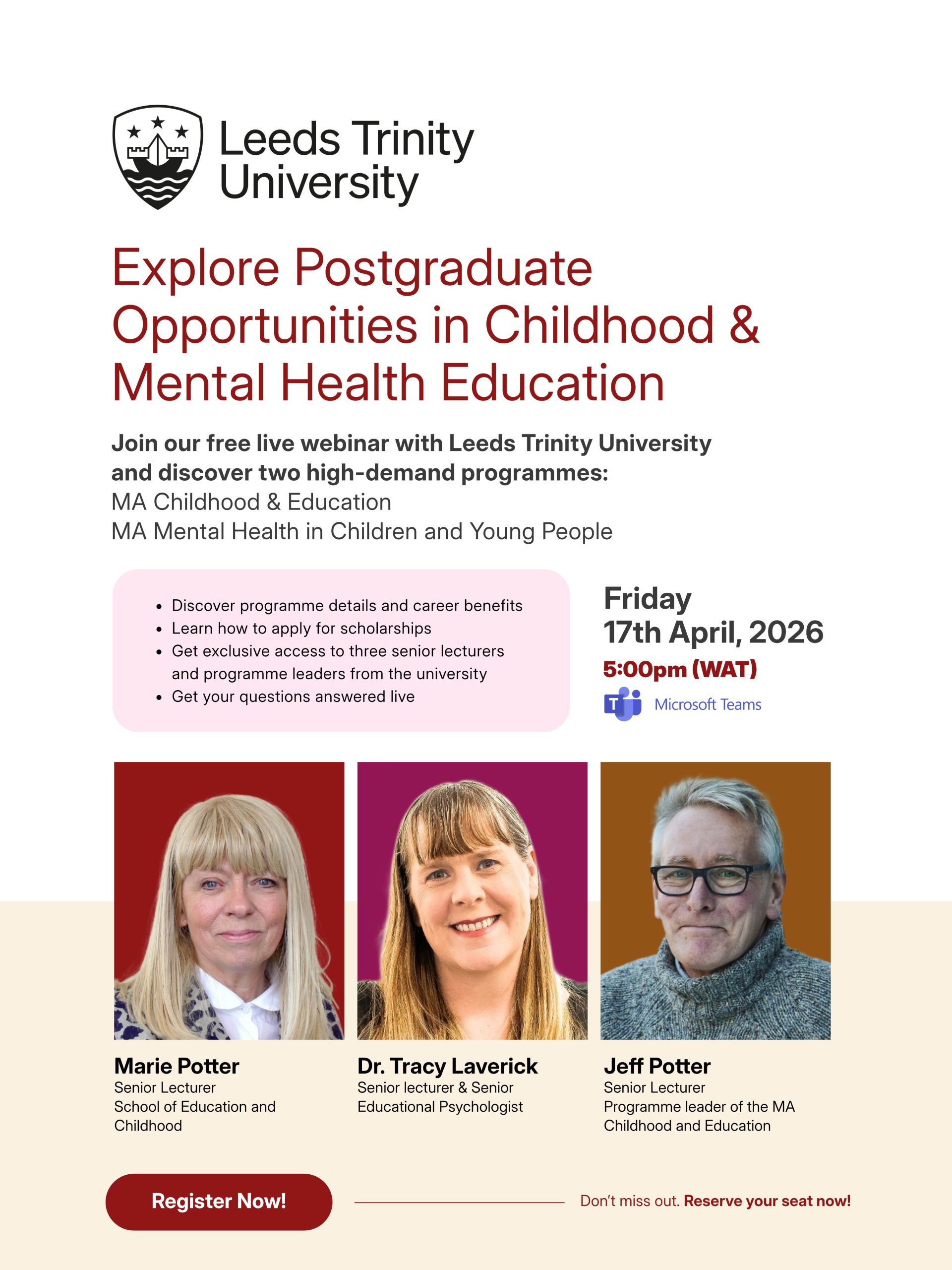 Postgraduate Opportunities in Childhood & Mental Health Education